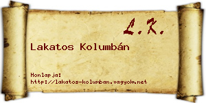 Lakatos Kolumbán névjegykártya
