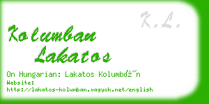 kolumban lakatos business card